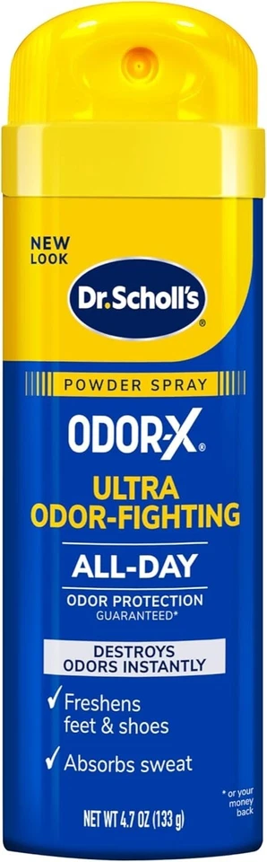 Dr. Scholl's ODOR-X Ultra Spray en Polvo 4.7 OZ - Antiolores, Protección Todo el Día Foto 2 de 4