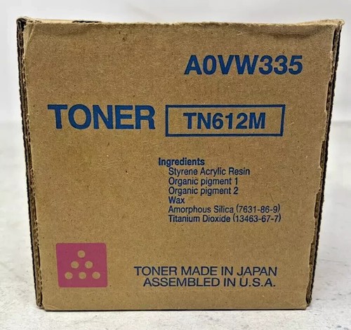 Neu Konica Minolta A0VW335 TN612M Magenta Tonerkassette Neu Versiegelte Verpackung - Bild 2 von 2