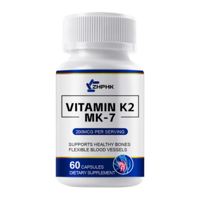 Vitamin K2 MK7 200mcg Supplement Non-GMO, Gluten Free Bones Heart Immune Support