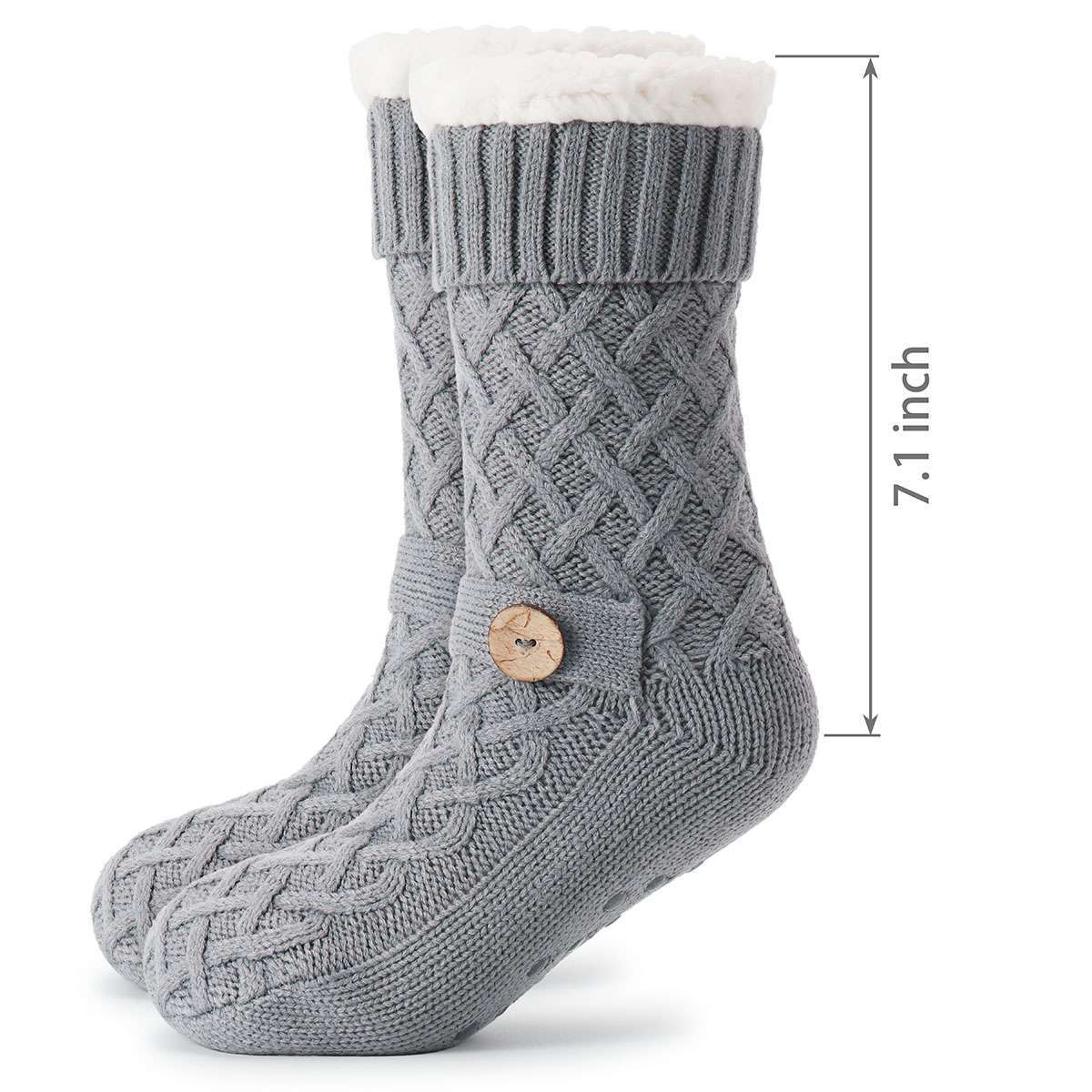 Fuzzy Socks Men Cozy Fuzzy Slipper Socks With Grippers Super