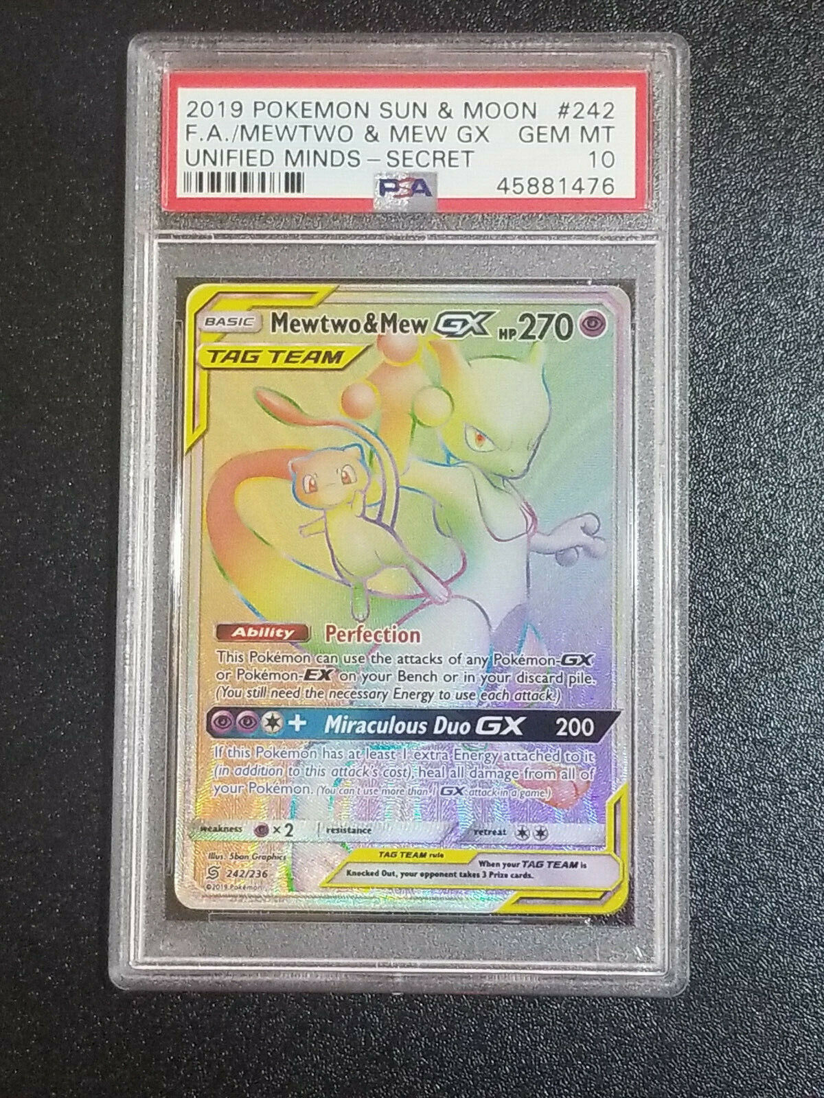 Check the actual price of your Mewtwo & Mew-GX 242/236 Pokemon card