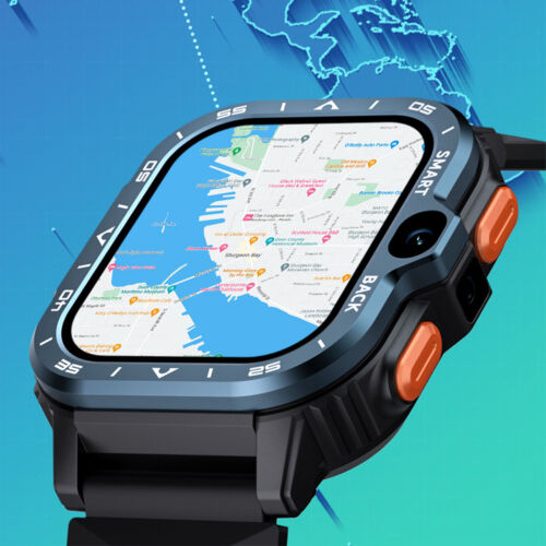 WiFi 4G Android Black Smart Watch GPS Dual Camera Sports Watch Fitness Tracker - Picture 12 of 18