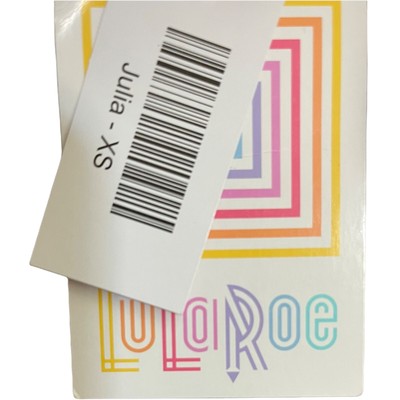 Robe Grande Taille LulaRoe Julia - Gris à Rayures Lavande Et Pêche - Neuve Avec étiquettes