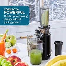 Grinder Juicer, 12-Inch Juicer, Vegetable and Fruit Juicer, Charcoal Gray