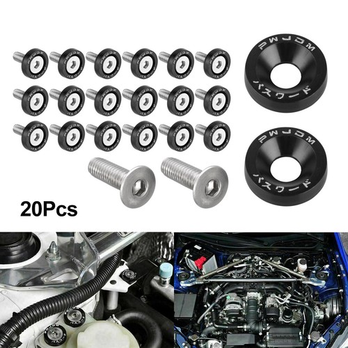 20PCS For JDM Billet Aluminum Fender Bumper Washer/Bolt Engine Bay Dress Up Kit⭐ - Picture 5 of 29