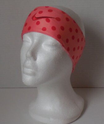 Nike Fury Headband Dot Pattern Women Sunblush/Daring Red