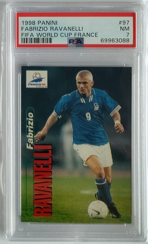 311★サッカー★fabrizio ra vanelli★prostars 1998 Panini Fabrizio Ravanelli Fifa World Cup France #97 PSA