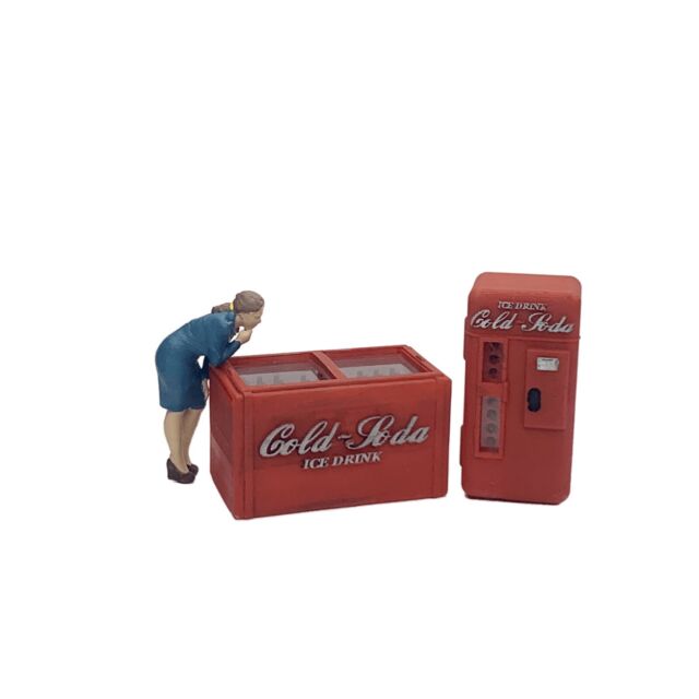 1/43 scale diorama vending soda machine vintage style