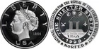 Scarce 1998 NORFED Original Liberty Design 1 oz .999 Silver Round - 1st Issue!