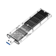 M.2 SATA SSD Enclosure USB 3.2 Gen1 TypeA to NGFF Adapter B Key B M Key ABS