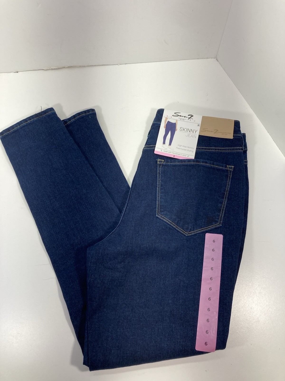Seven7 Skinny Jeans Women Size 6 30X30 Blue Denim High Rise Stretch NWT-image