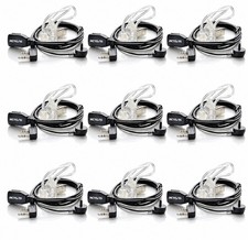 9 Pack Retevis Acoustic Tube Earpieces 2 Pin K Plug Mic PTT Walkie Talkie