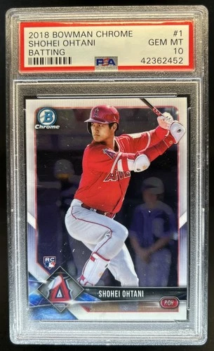 2018 Bowman Chrome Shohei Ohtani RC Rookie #1 Angels PSA 10 GEM MINT