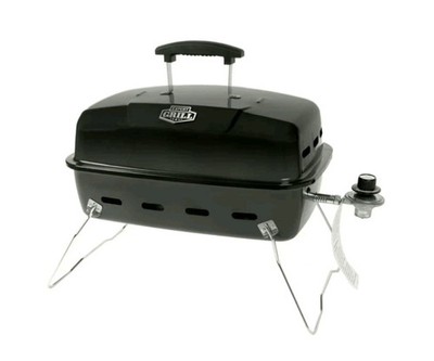 Expert Grill 1-Burner Black Propane Gas 17.5'' Portable Tabletop Grill, with Lid