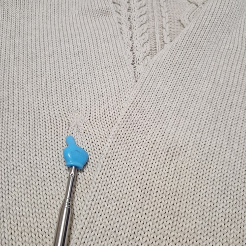 Chaps Ralph Lauren Sweater Mens XL Off White Cable Knit Aran Crewneck Pullover - Picture 10 of 11