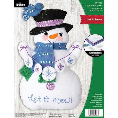 Bucilla 8,5''x12'' Filz Türstopper Kit-Let It Snow 89632E