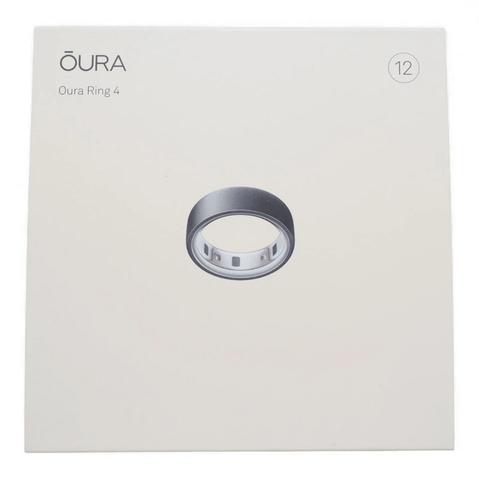 Oura Ring 4 - Stealth Schwarz - Größe 12 - Smart Ring Tracker: Sport, Schlaf