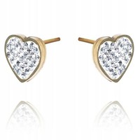 Ohrringe Herz Edelstahl Vergoldet Damen Schmuck