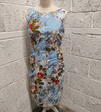 Phase Eight Cotton Floral Sleeveless Shift Dress Size 12