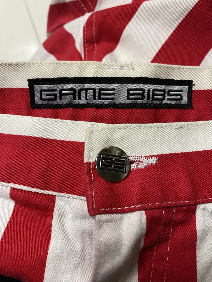 Pantalones Cortos Carga Game Bibs Para Hombres 44 Rojo y Blanco Rayas Equipo UW OSU Foto 2 de 4