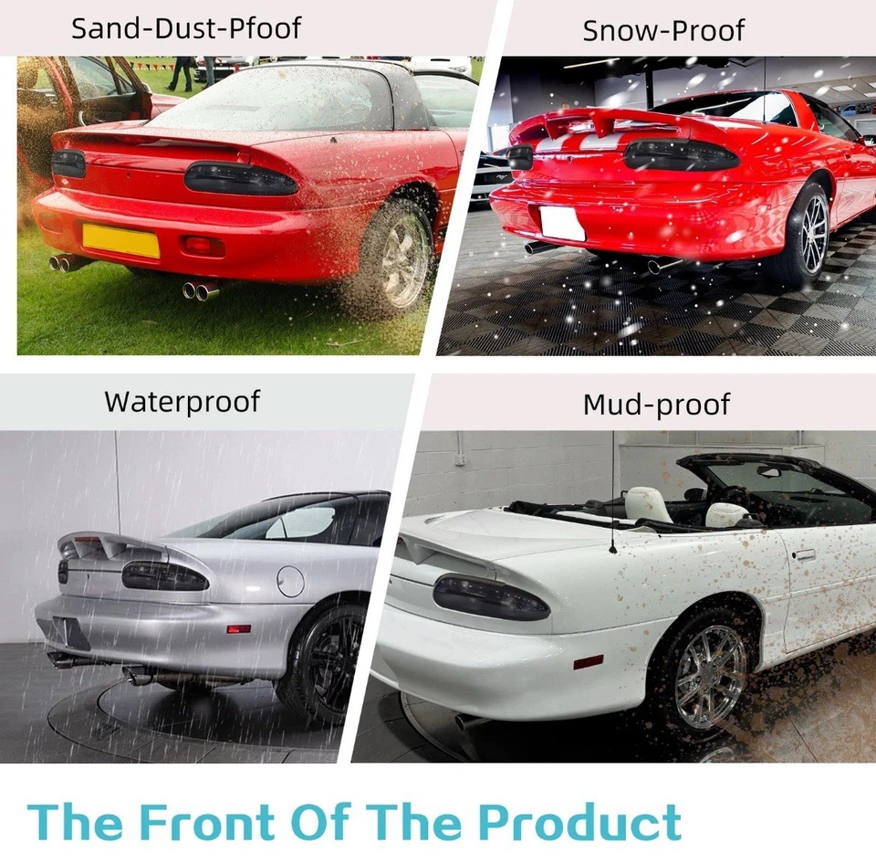 Luz trasera halógena de humo completo para Chevrolet Camaro Z28/SS 1993-2002 4 orificios de bombilla Foto 3 de 4