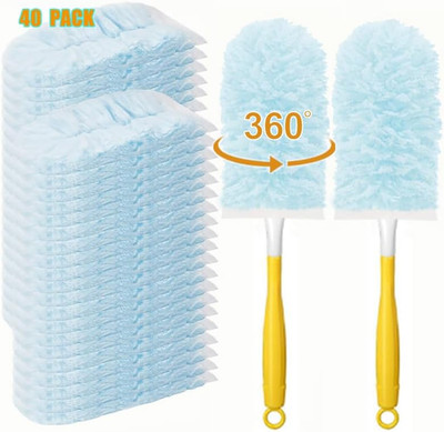 40 Count Duster Refills for Swiffe Duster,360° Heavy Duty Duster Refills, Dispos