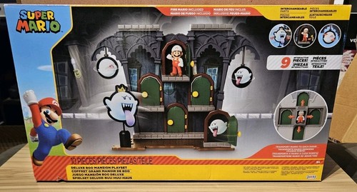 Super Mario Bros. BOO MANSION PLAYSET Deluxe mit FIRE MARIO Jakks Pacific Nintendo