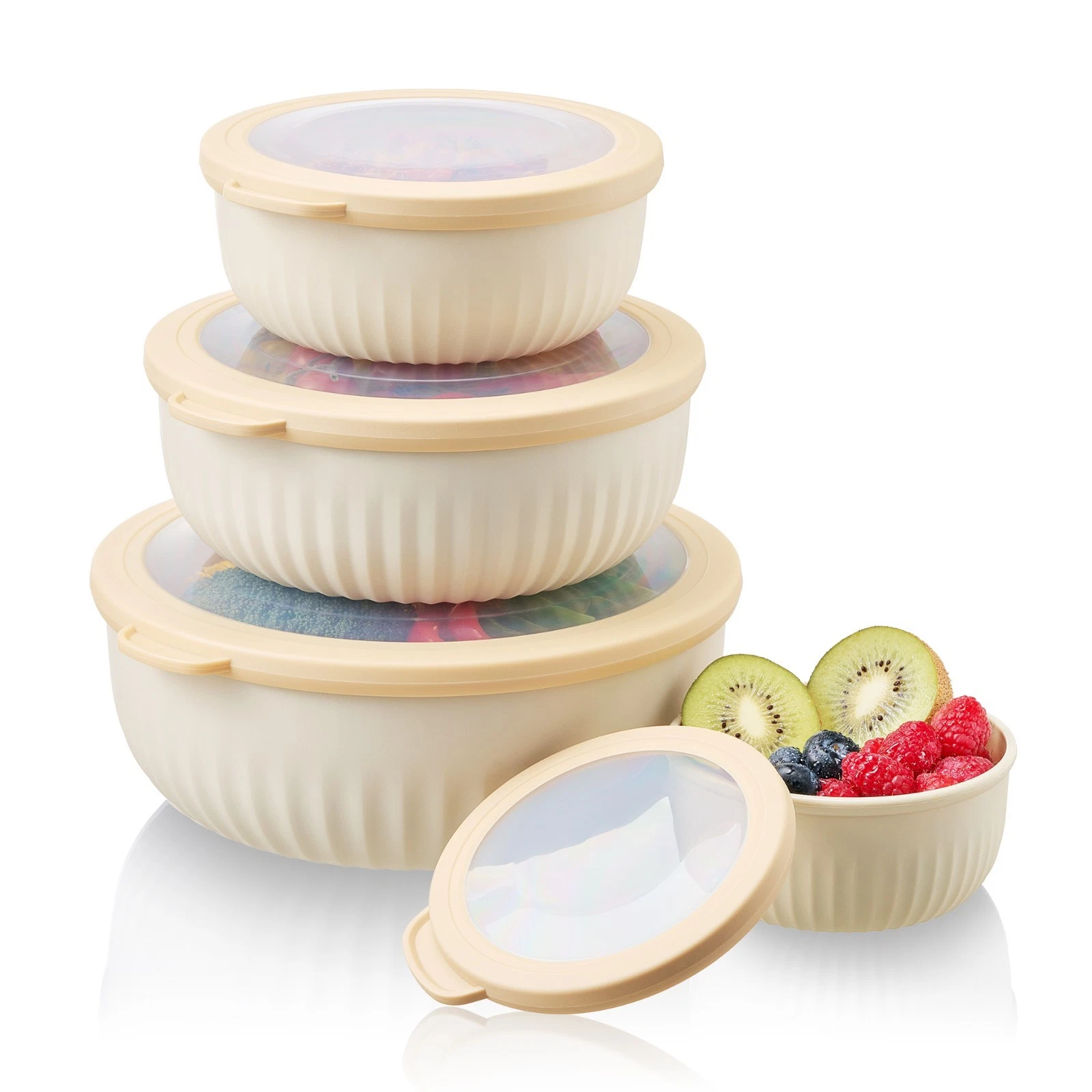 4-Pack BPA-Free Plastic, Stackable Food Storage Containers with Tight-Seal Lids
Opens in a new windo