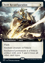 Swift Reconfiguration (Extended Art) #45 Rare MTG | Commander: Kamigawa: Neon Dynasty