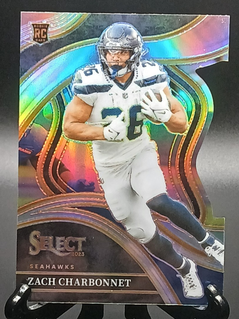 Seahawks 2023 Panini Select - Club Level Zach Charbonnet #202 Silver Prizm (RC)