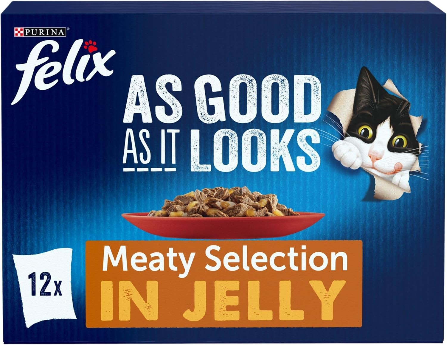 Felix As Good As It Looks Meaty Selection in Jelly Wet Cat Food 48x85g Adult - Image 5