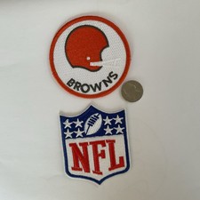 2 Browns embroidered iron on Patches Patch Lot Vintage NFL 3  