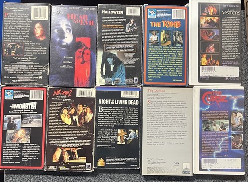 Horror VHS 10 Tape Lot Evil Dead 2, Halloween, Demon, Hear No Evil, Red - 第 2/9 張圖片