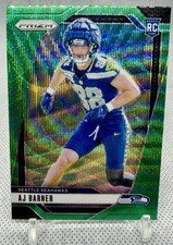 2024 Panini Prizm - Rookies AJ Barner #304 Green Wave Prizm (RC)