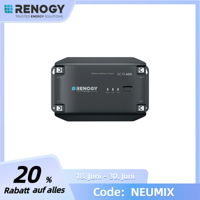 RENOGY Batterie-Ladegerät DC zu DC 12V12V 40A Solarbatterie Solar-Ladegerät 600W