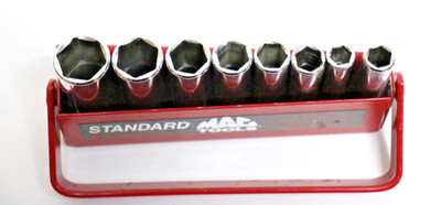 Mac Tools 9/16,1/2,,7/16, 3/8,11/32, 5/16,9/32, Drive 6 point Socket Set MD186R