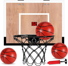 Indoor Basketball Hoop for Kids, Mini Basketball Hoops over the Door and Wall Mo