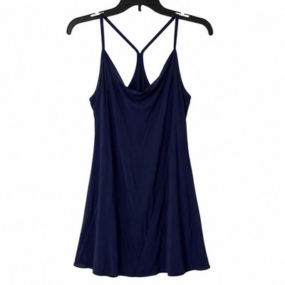 Outdoor Voices Womens Large Exercise Dress Navy Blue Built In Shorts Activewear