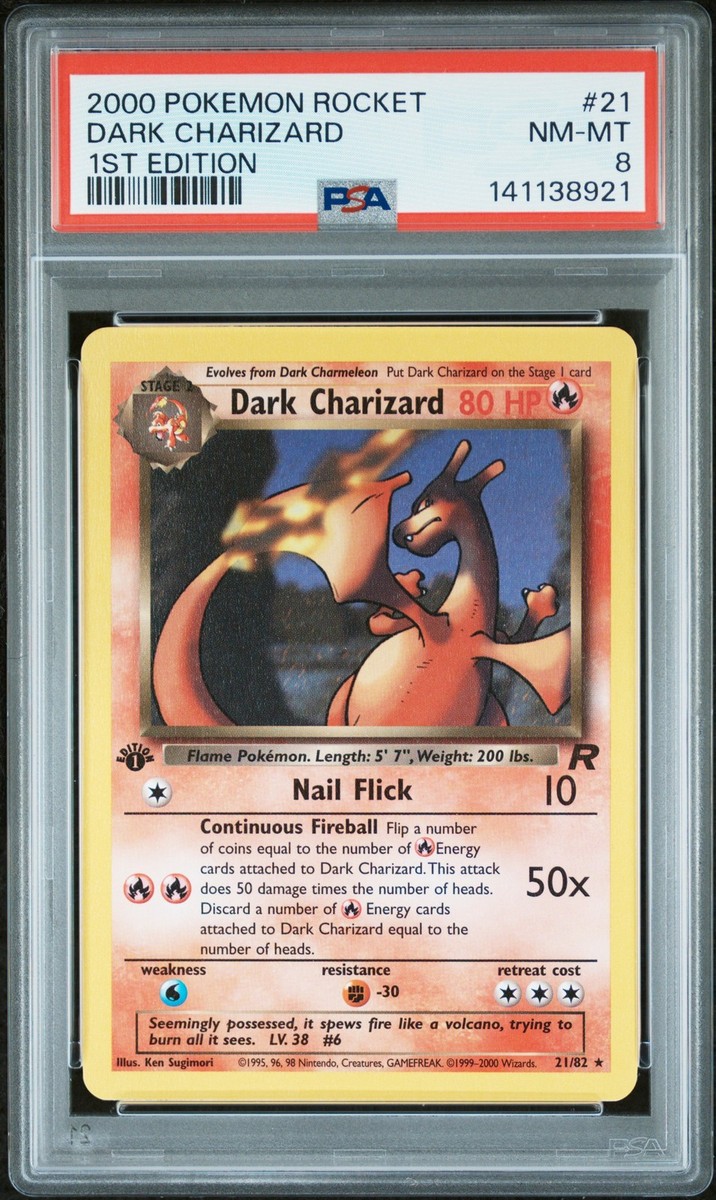 PSA8 2000年 チャクラ ダークセレモニーエディション 2000 POKEMON ROCKET 1ST ED #21 DARK CHARIZARD PSA 8 | eBay