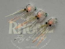 3 ea. Quick Shrimp Flies in Sand. Excellent pattern for your box size #2