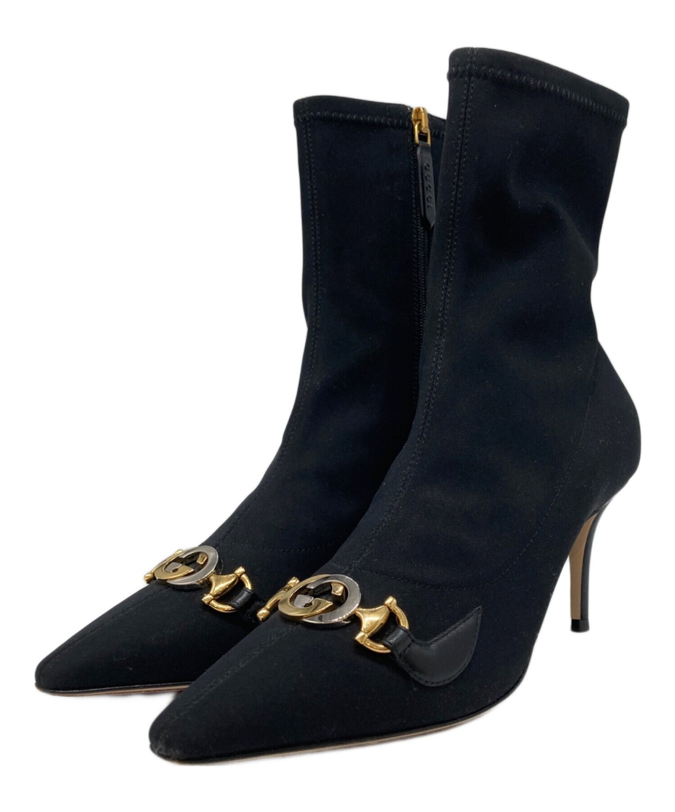 GUCCI Short Boots Shoes Interlocking  EU 37 US 7 Black Authentic thumbnail 11