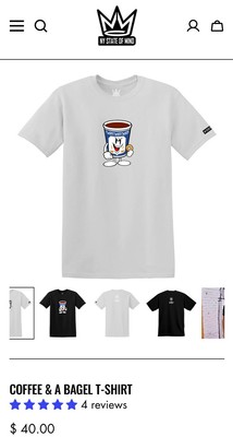 NY state of mind COFFEE & A BAGEL T-SHIRT Men s Size XL Retail $40