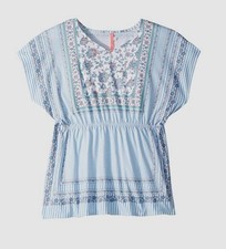 Seafolly Girl's Blue Pop Palace Kaftan Swim Cover-Up Swimwear Size OS