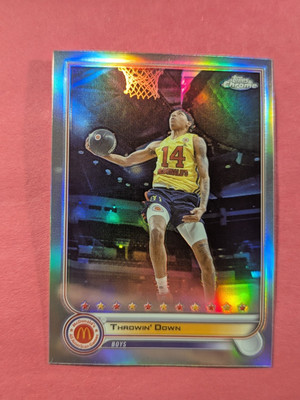 2022 Topps Chrome Throwin' Down McDonald's All American- Refractor #1 C. Wallace