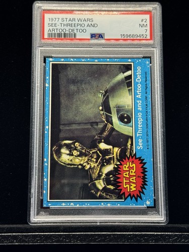 1977 Topps Star Wars #2 See-Threepio and Artoo-Detoo — PSA 7