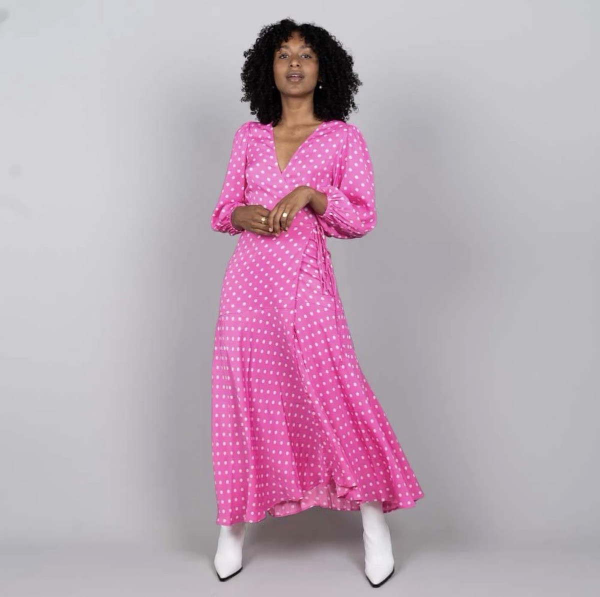 pink qipao dress Wedding pink Qipao for women, acetate Cheongsam, pink long Cheongsam L / pink