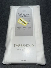 Full 400 Thread Count Performance Flat Sheet Sour Cream Color Threshold: Cotton