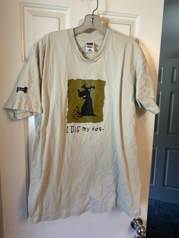 I Dig My Dog Three Dog Bakery T-shirt Fruit Of The Loom Heavy Size X- Large 1998