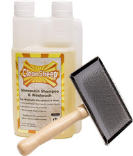 Sheepskin Cleaning Kit: Brush Shampoo Bundle