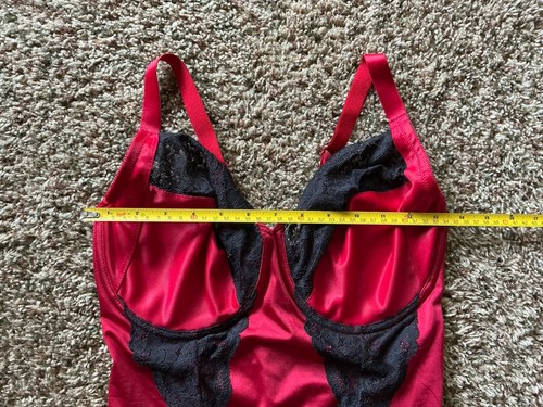 Maidenform Shapewear Body Größe 36DD rot mit schwarzer Spitze sehr guter Zustand - Bild 7 von 14